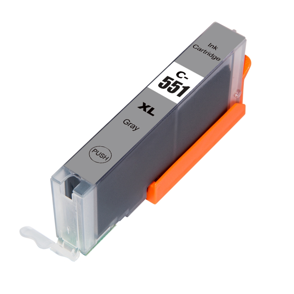 Compatibel met Canon CLI-551XLGY / 12ml Inkt Grijs (Inktcartridges)