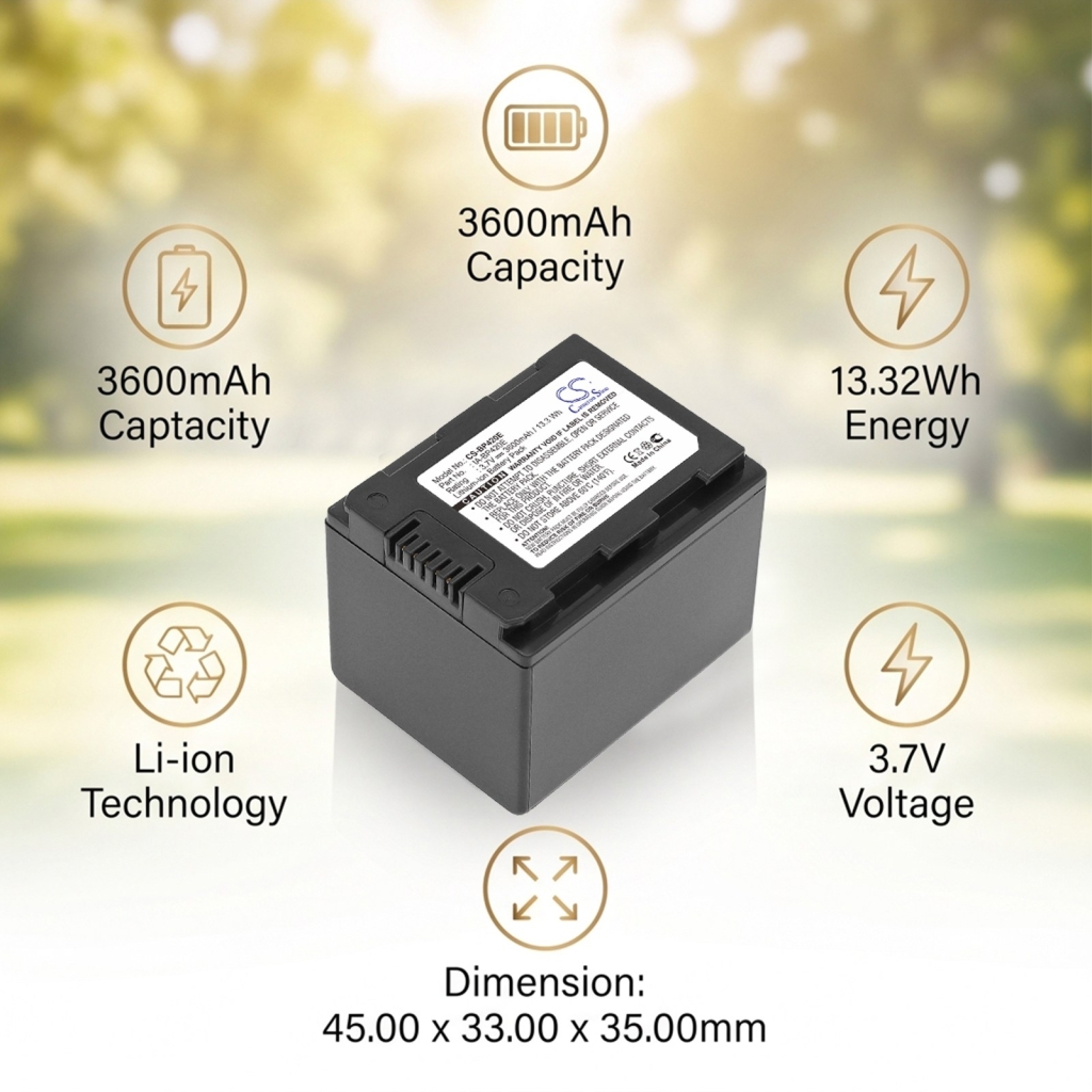 Batterijen compatibel met Samsung HMX-H200 HMX-H200 CS-BP420E