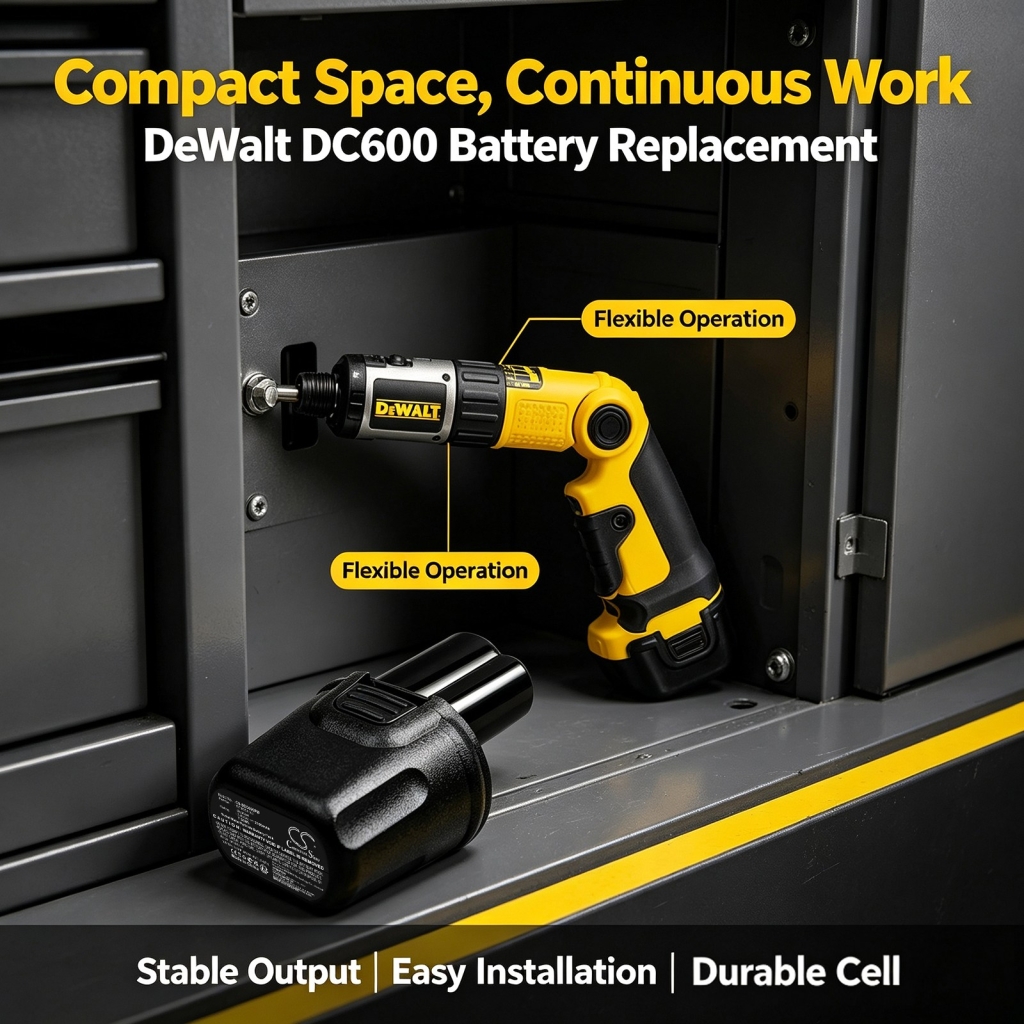 Batterijen compatibel met DeWalt DC600 DC600 Screwdriver CS-DEC600PW