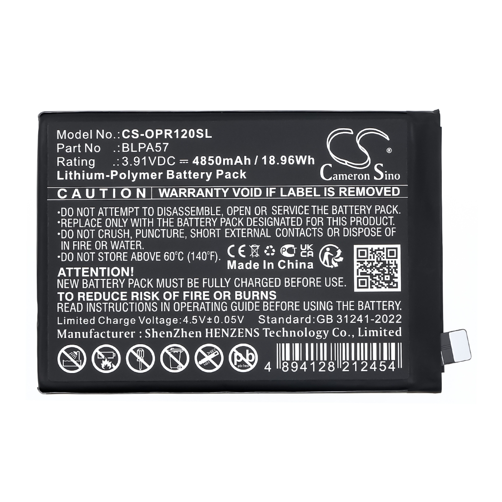 Batterij voor mobiele telefoon OPPO CS-OPR120SL