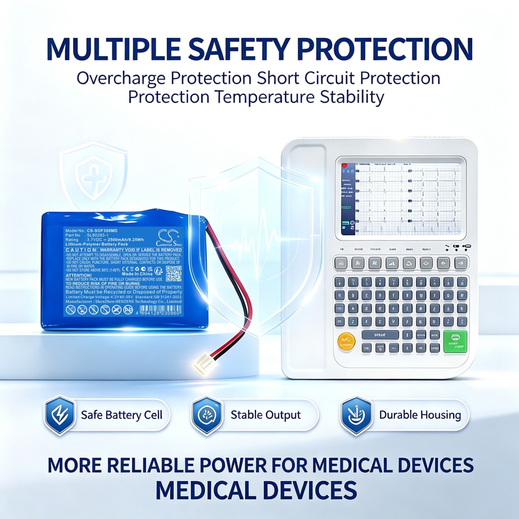 Batterijen compatibel met OSEN ECG 3000F CS-SOF300MD