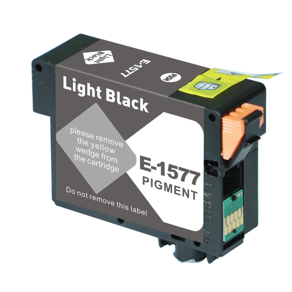 Compatibel met Epson T1577 / 29.5ml Inkt Licht zwart (Inktcartridges)