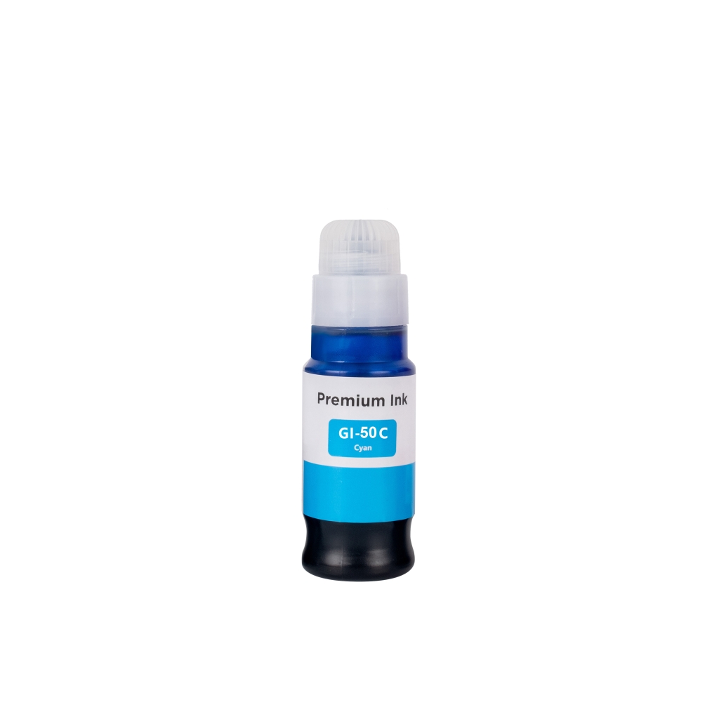 Compatibel met Canon GI-50C / 70ml Inkt Cyaan (Drukinkt)