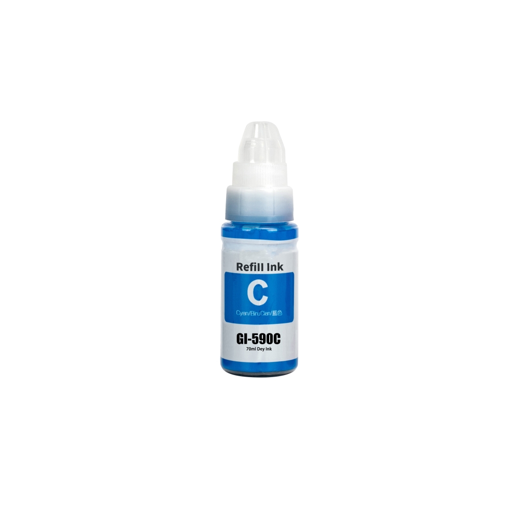 Compatibel met Canon GI-590 C / 70ml Inkt Cyaan (Drukinkt)