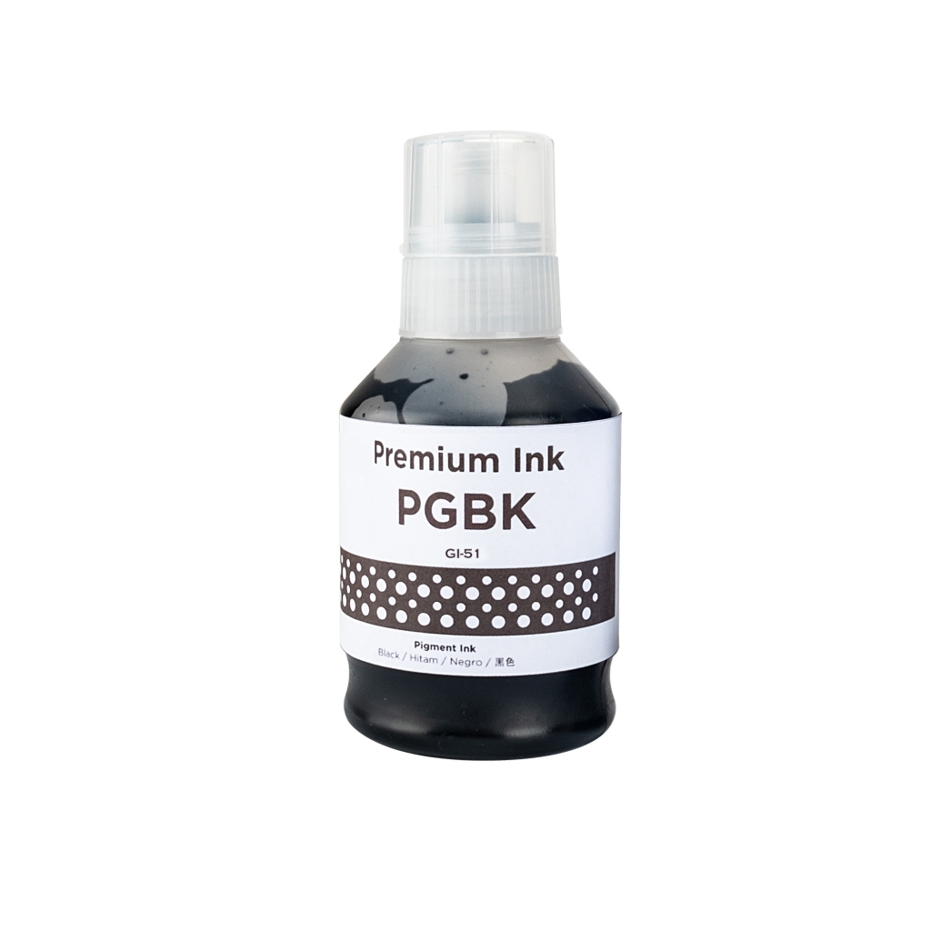 Compatibel met Canon GI-51BK / 135ml Inkt Zwart (Drukinkt)