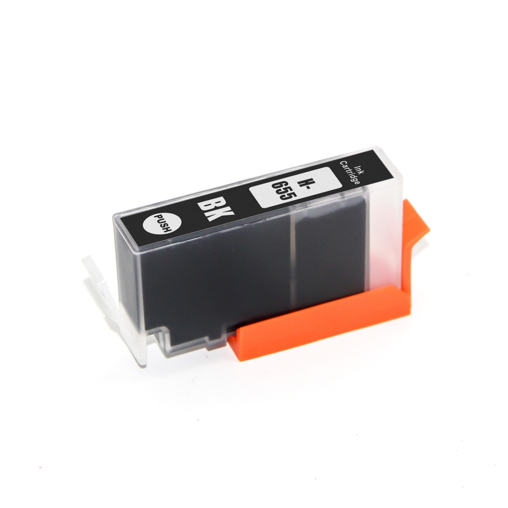 Compatibel met HP 655BK / 24ml Inkt Zwart (Inktcartridges)