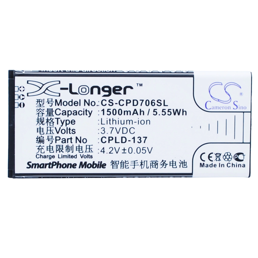 Batterij voor mobiele telefoon Coolpad CS-CPD706SL