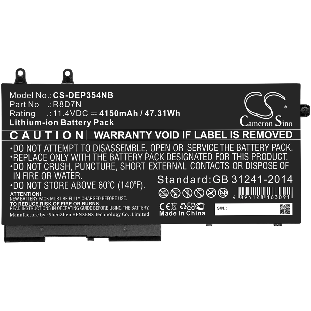 Notebook batterij DELL CS-DEP354NB