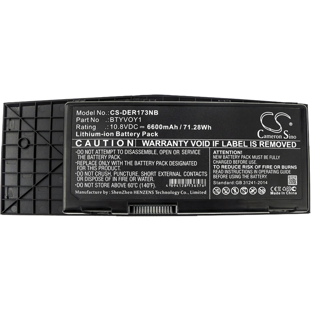 Notebook batterij DELL CS-DER173NB