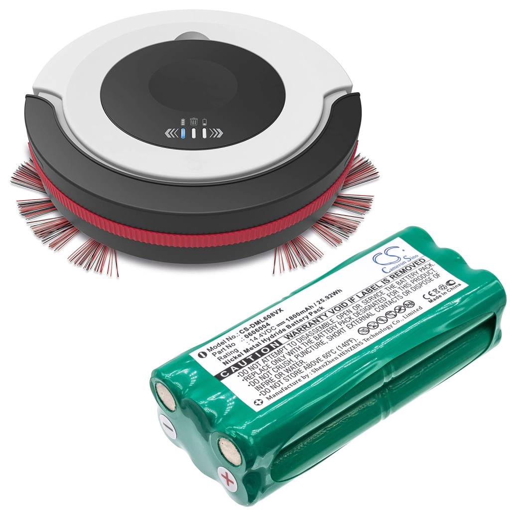 Batterijen voor stofzuigers Ecovacs Midea Aircraftvacuums Sichler ... CS-DML608VX