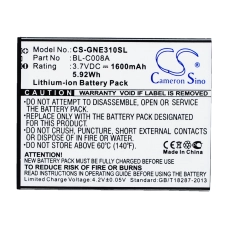 Compatibele batterijvervanging voor GIONEE BL-C008A