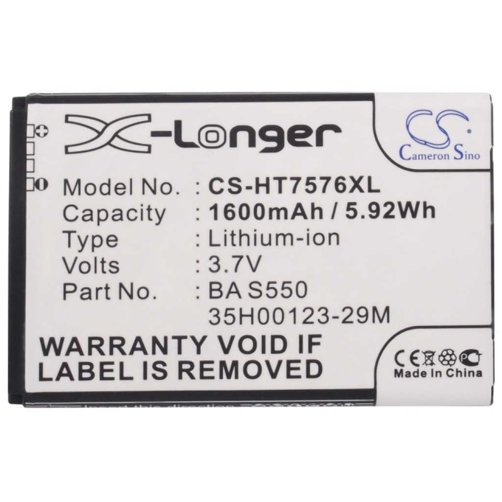 Mobile Phone Battery HTC CS-HT7576XL