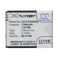 Compatibele batterijvervanging voor HTC 35H00194-00M,35H00194-04M,99H10905-00,BA S840,BA S850...