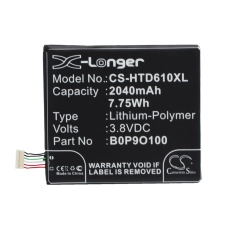 Compatibele batterijvervanging voor HTC 35H00222-00M,35H00222-01M,B0P9O100,BOP90100