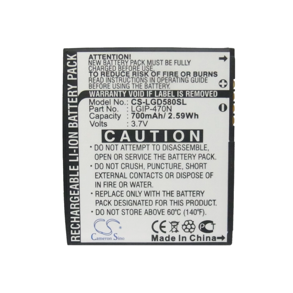 Batterij voor mobiele telefoon LG CS-LGD580SL