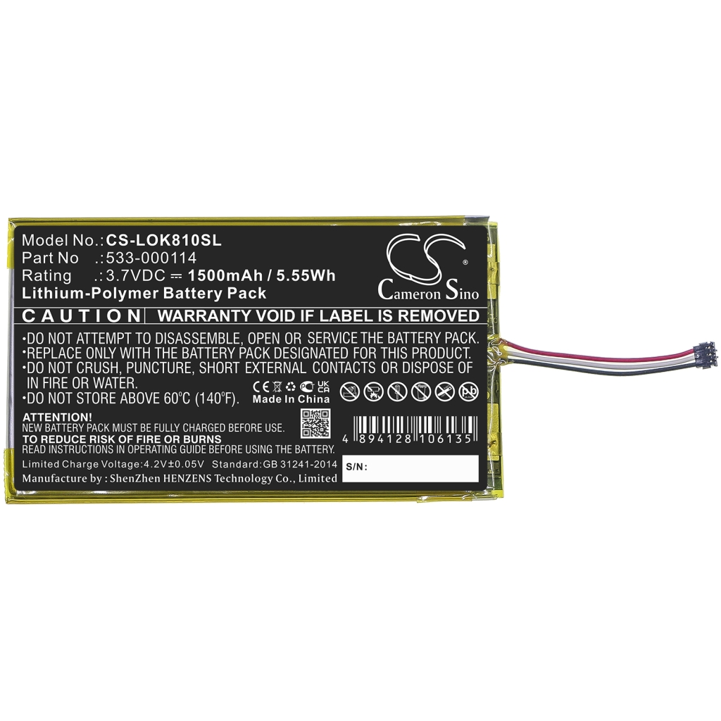 Batterij voor toetsenbord Logitech CS-LOK810SL