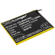Compatibele batterijvervanging voor MeiZu BA816