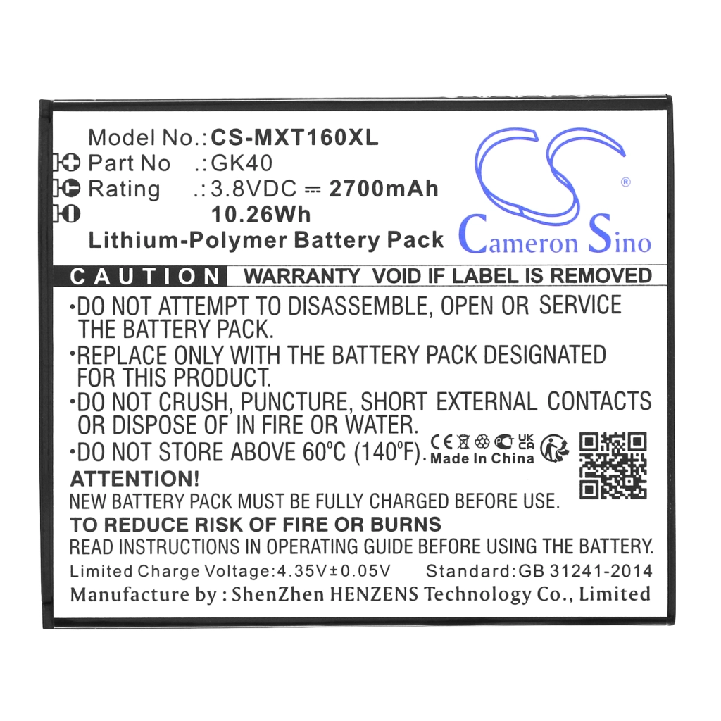 Mobile Phone Battery Motorola CS-MXT160XL