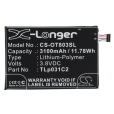 Compatibele batterijvervanging voor Orange TLP031C1,TLP031C2