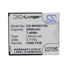 Compatibele batterijvervanging voor Wiko BL4257,CINK FIVE,K1391,STAIRWAY