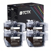 TCTK Ink Cartridges LC-3219XL 4-pack Black compatible with Brother MFC-J 5330 DW, MFC-J 5335 DW DWF, MFC-J 5730 DW, MFC-J 5830 DW, MFC-J 5930 DW, MFC-J 6530 DW, MFC-J 6535 DW DWF, replaces LC3219XLBK