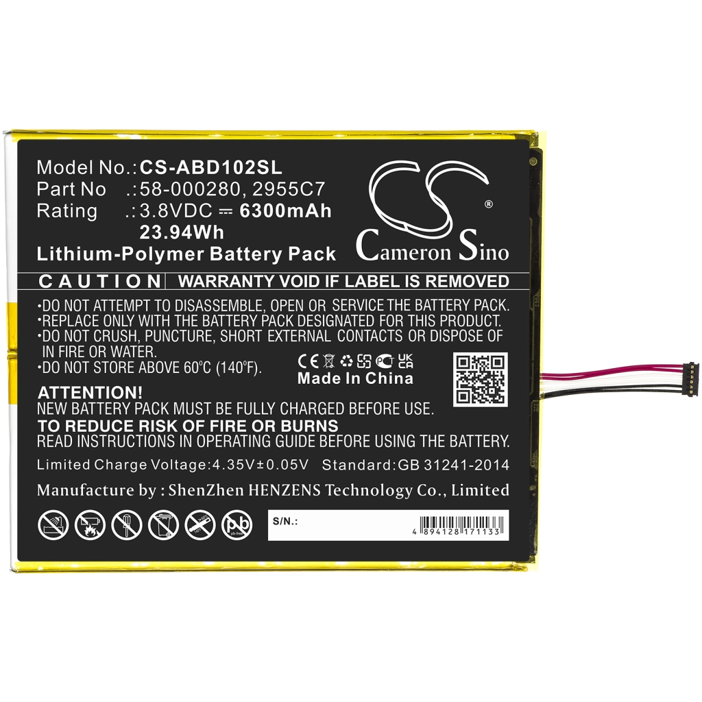 Batterijen Tablet batterijen CS-ABD102SL