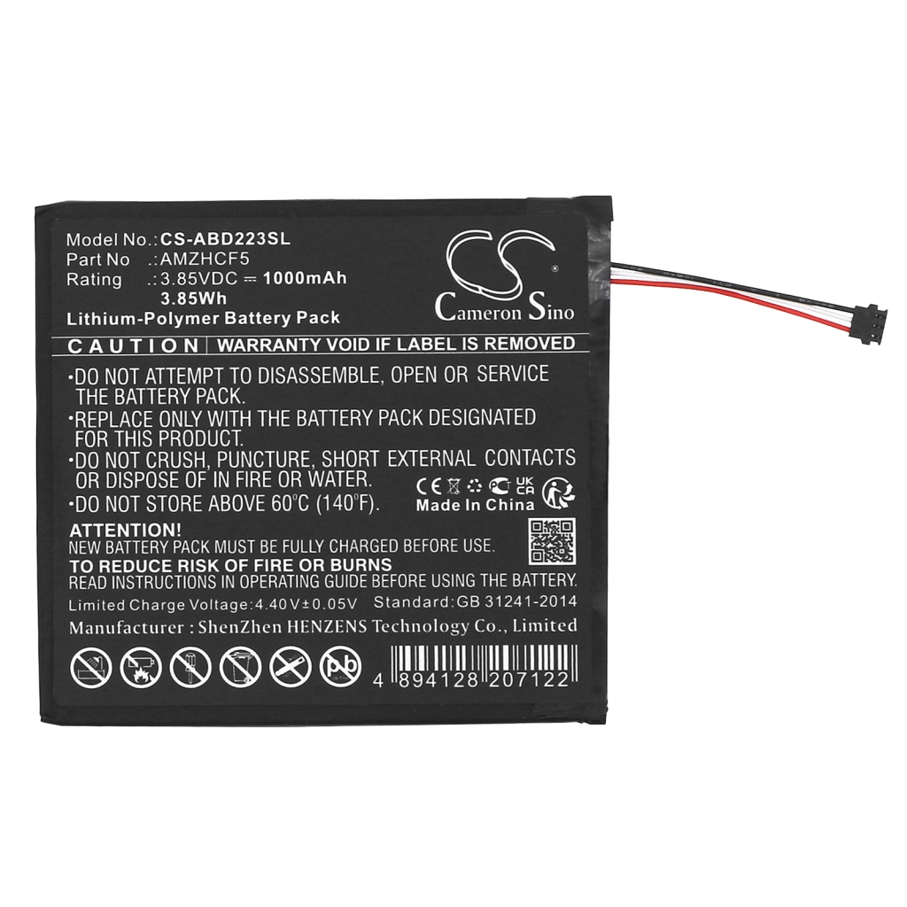 Ebook, eReader Batterij Amazon CS-ABD223SL