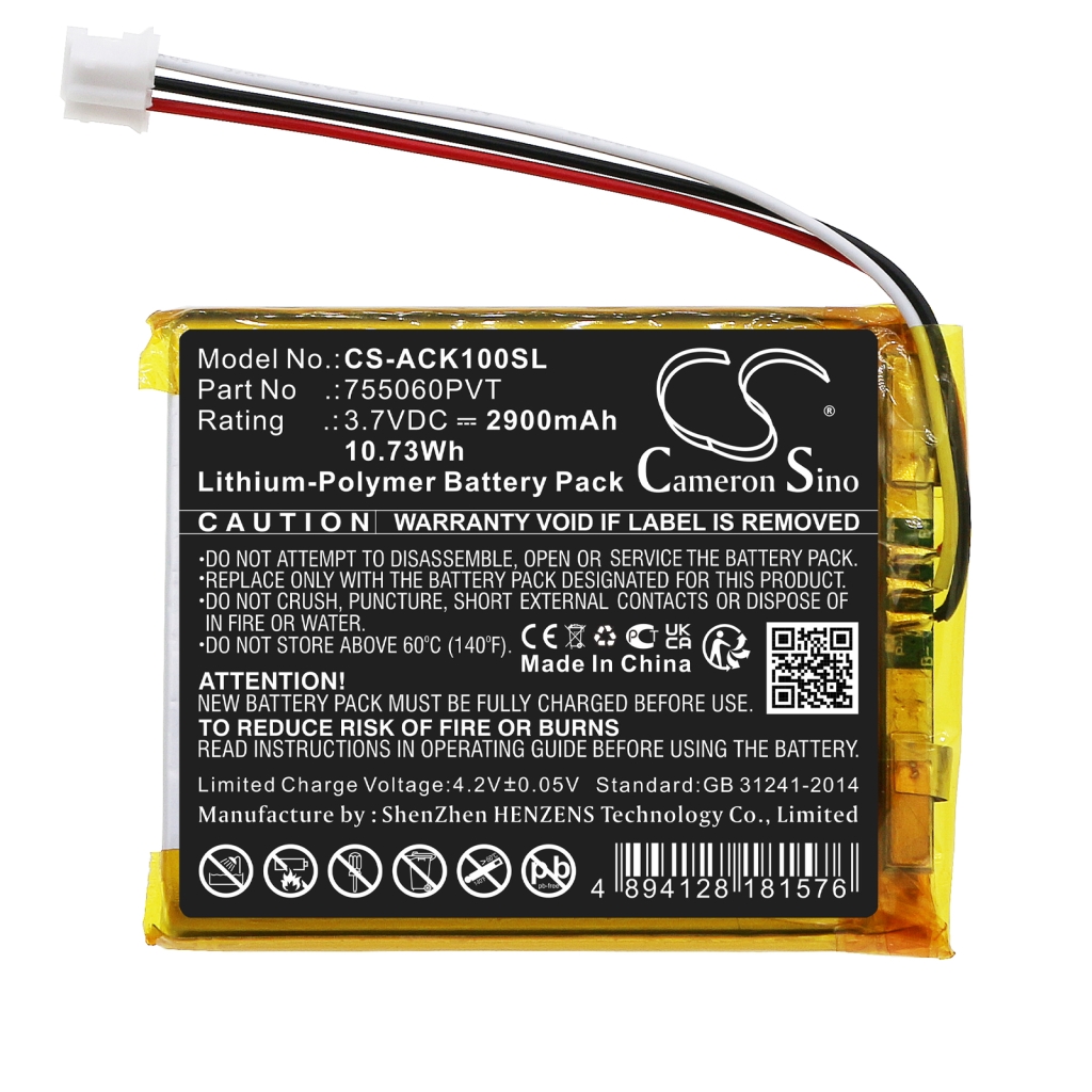 Batterijen Batterij voor apparatuur CS-ACK100SL