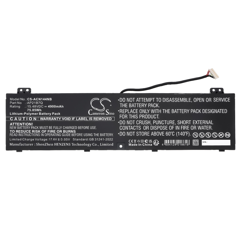 Batterij Vervangt KT.00407.014