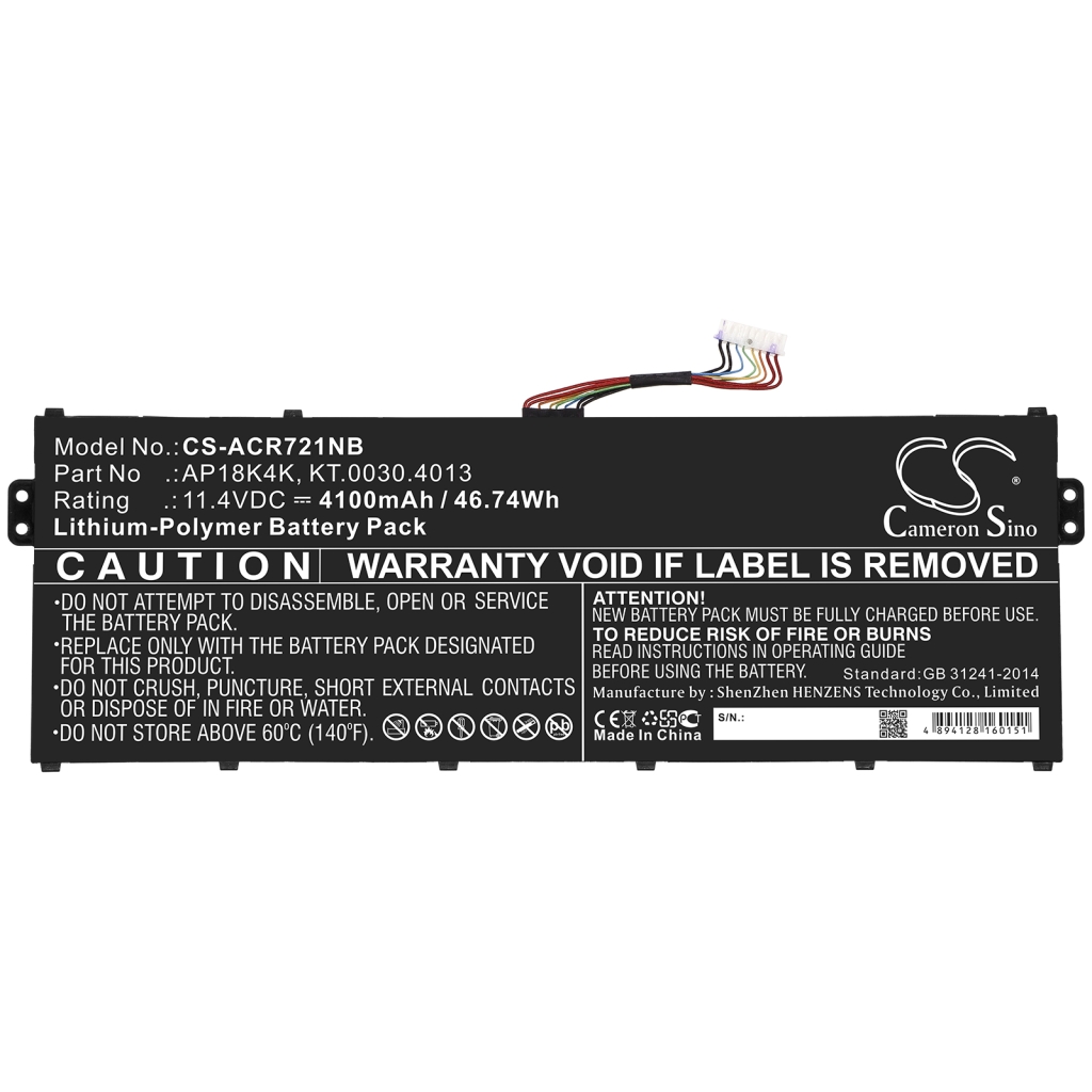 Batterij Vervangt KT.0030.4013