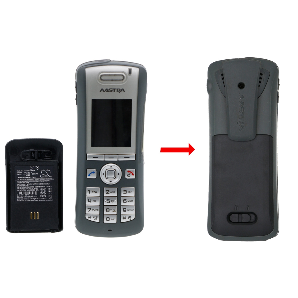 Draadloze telefoon batterij Unify CS-ADT690CL