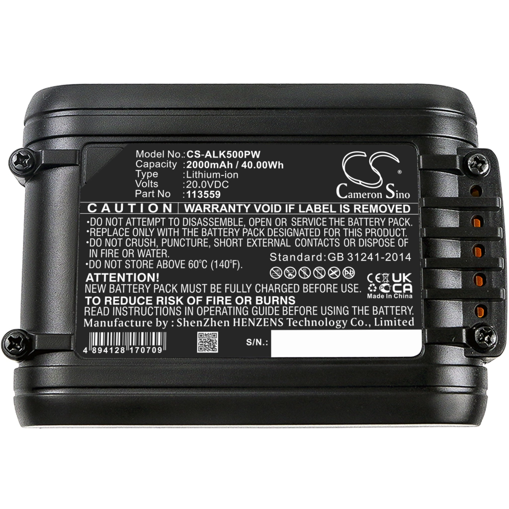 Batterij voor elektrisch gereedschap Al-ko GT 2000 (113701)