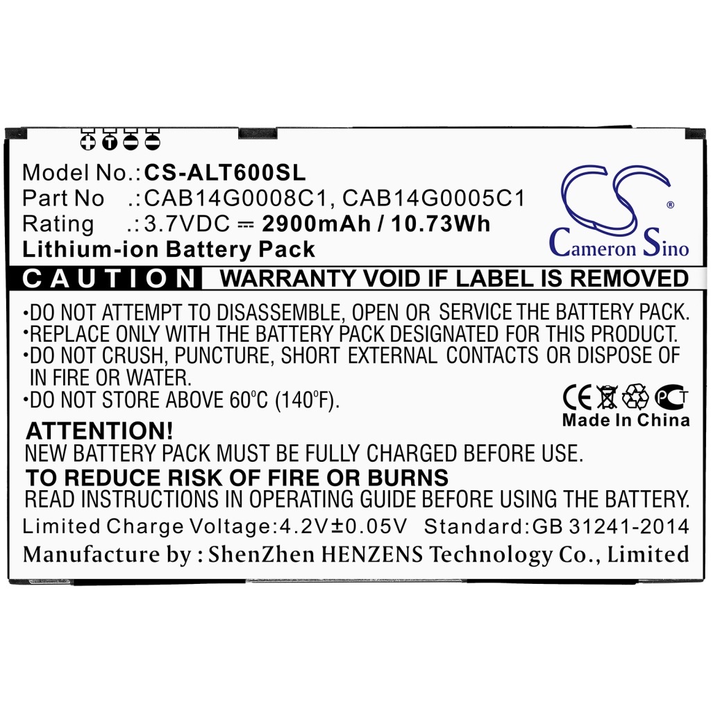 Batterijen Vervangt CAB14G0008C1
