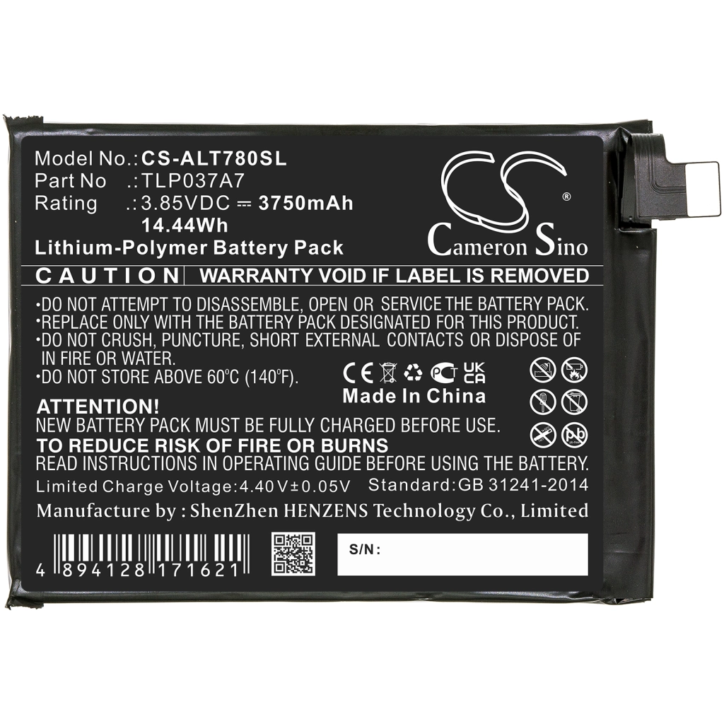 Batterijen Vervangt TLP037A7