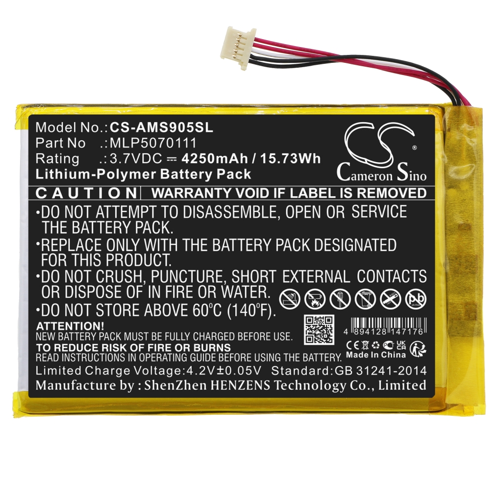Compatibele batterijvervanging voor Autel MLP5070111