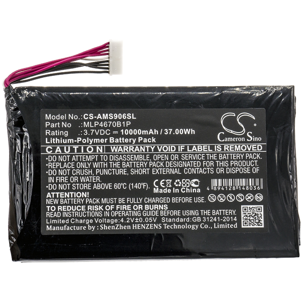 Batterijen Batterij voor apparatuur CS-AMS906SL