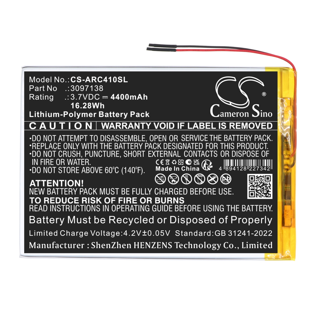 Battery compatible with Archos CS-ARC410SL
