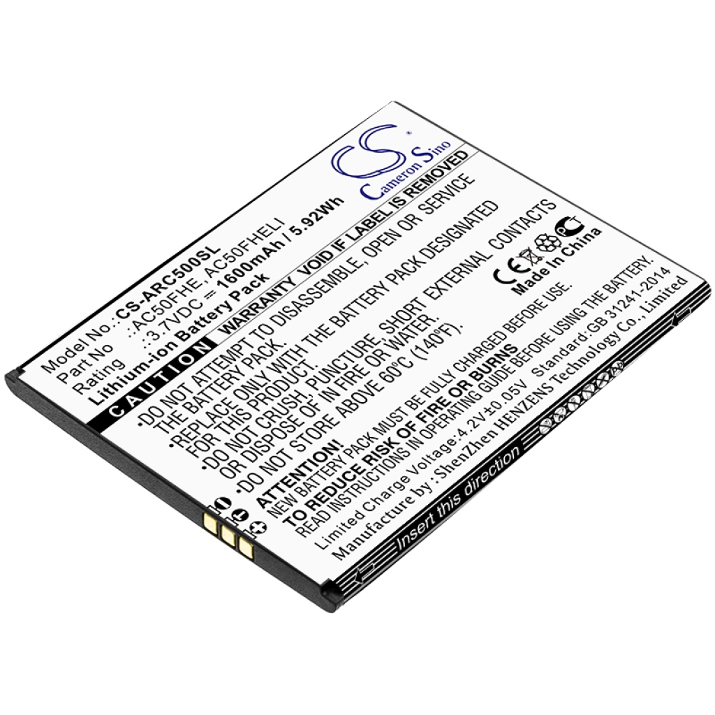 Batterijen Vervangt AC50FHELI