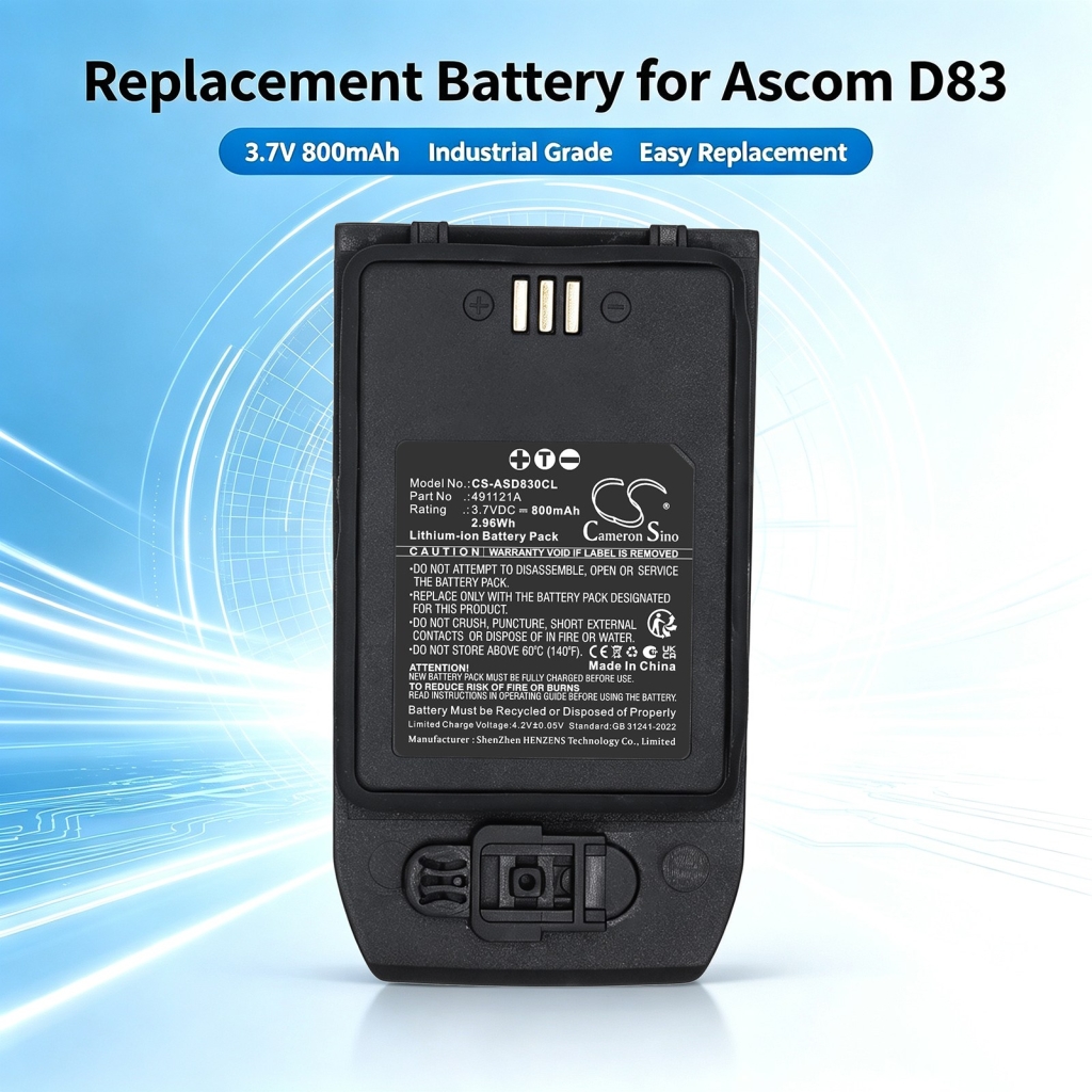 Battery compatible with Ascom