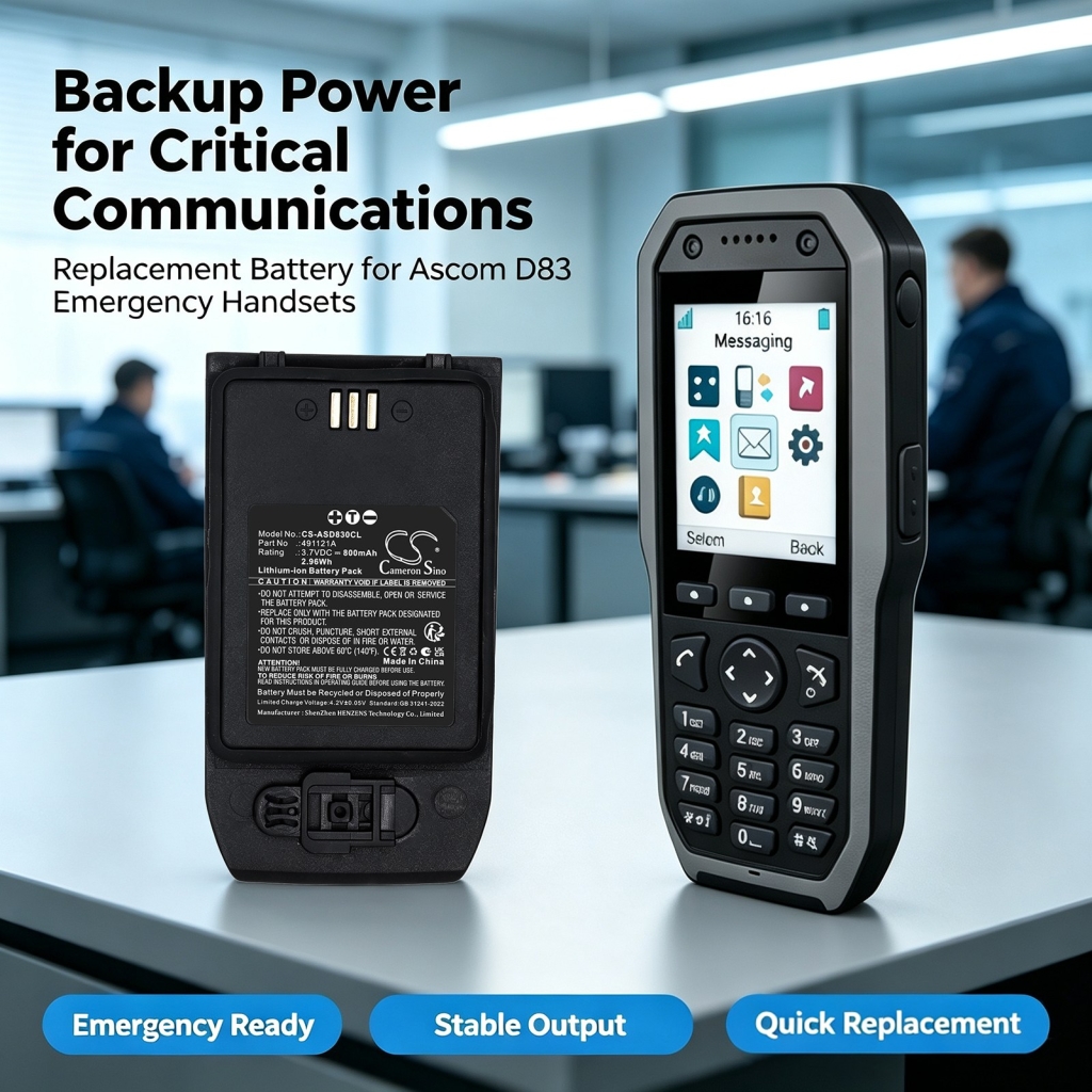 Battery compatible with Ascom