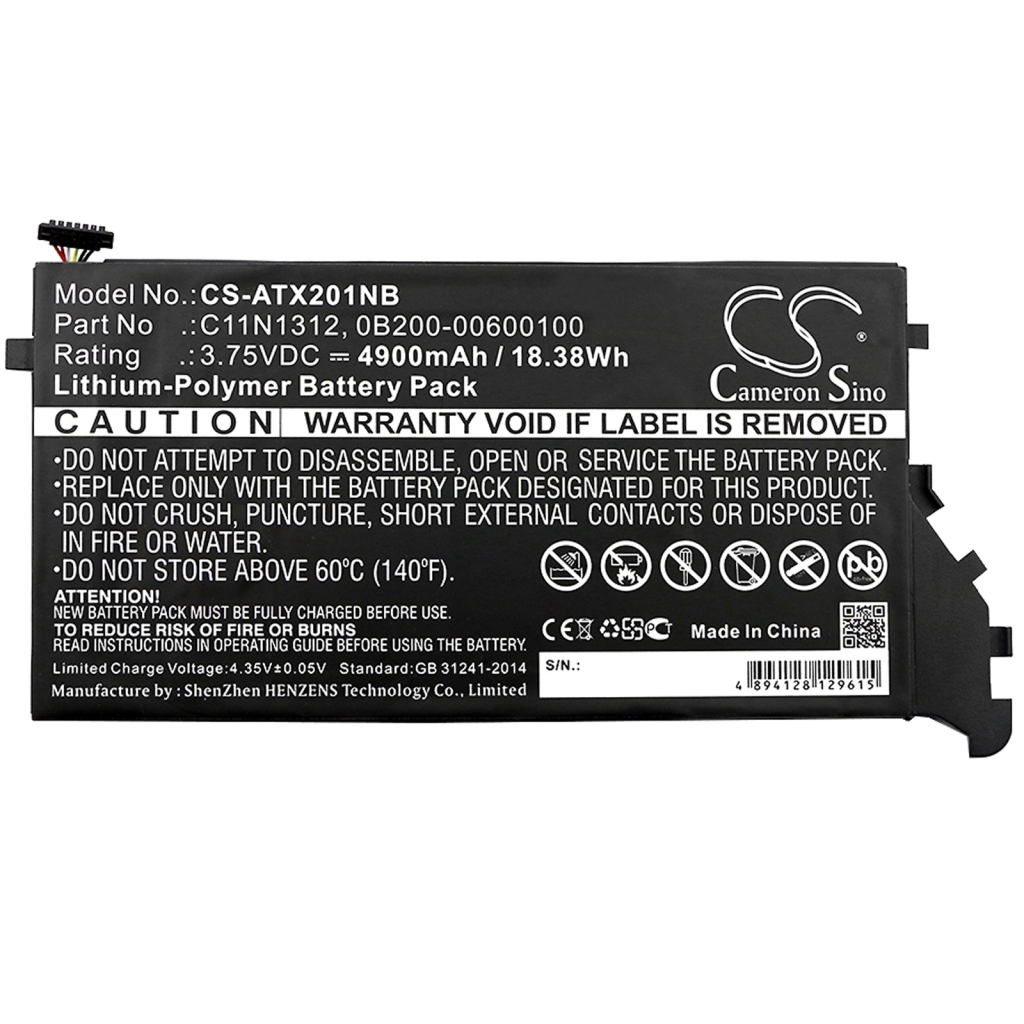 Batterijen Vervangt C11N1312