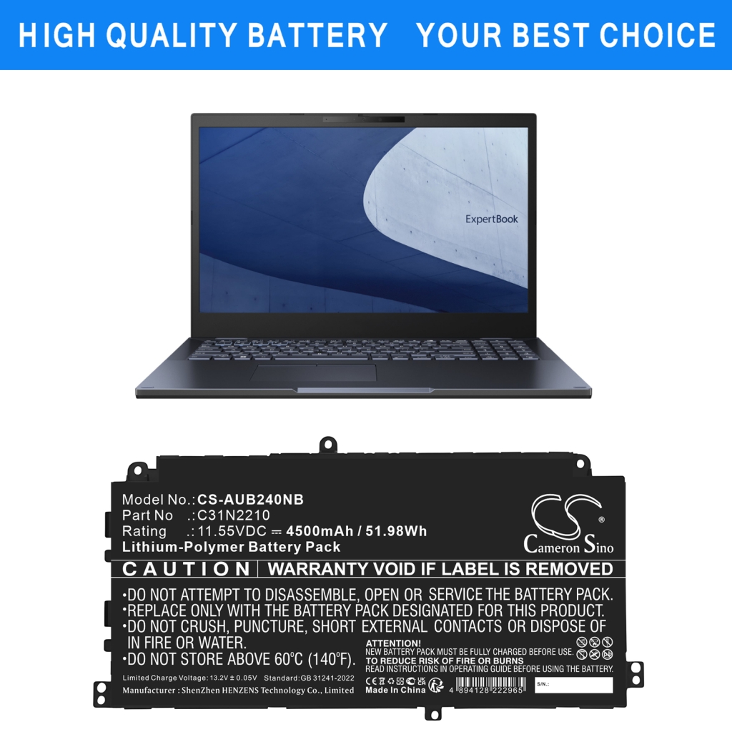 Batterijen Notebook batterij CS-AUB240NB