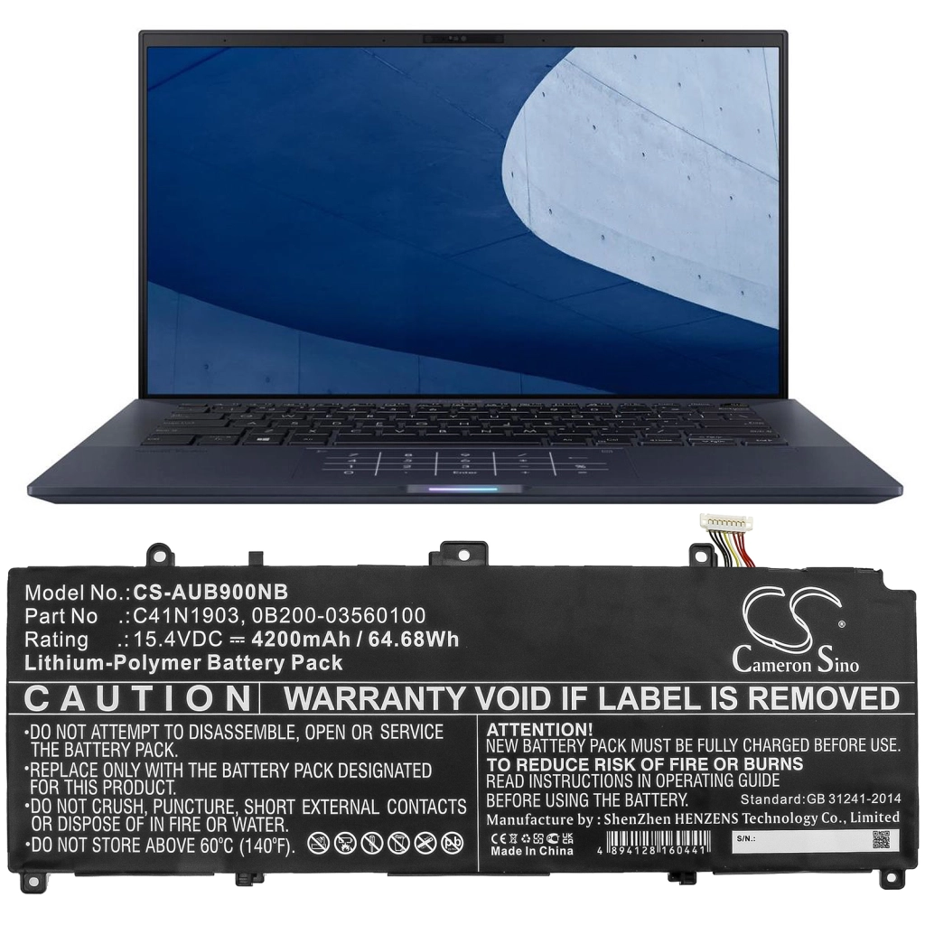Batterijen Notebook batterij CS-AUB900NB