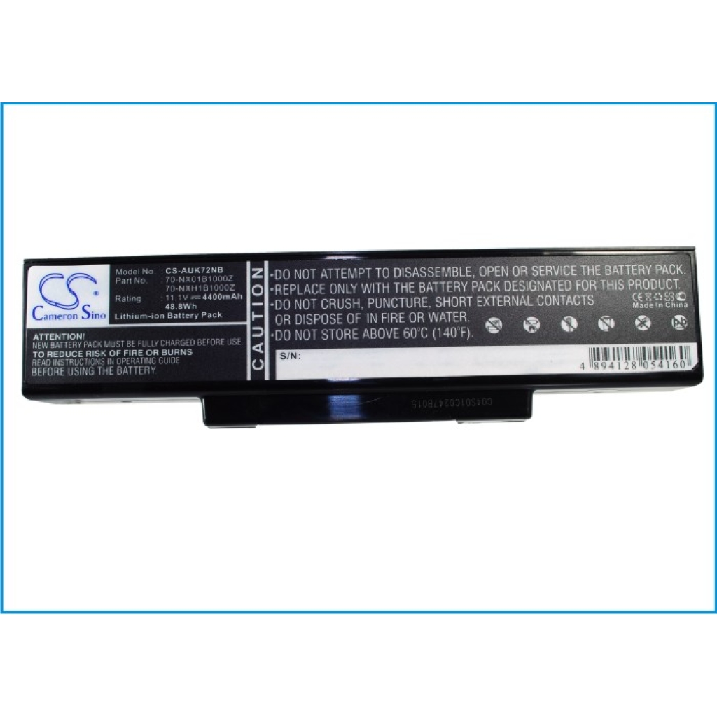 Notebook batterij Asus CS-AUK72NB