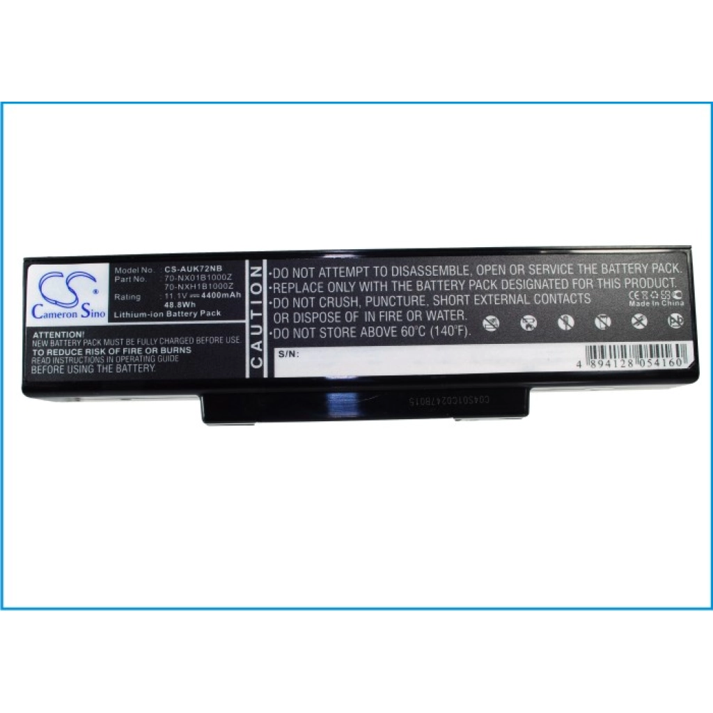 Notebook batterij Asus K72F