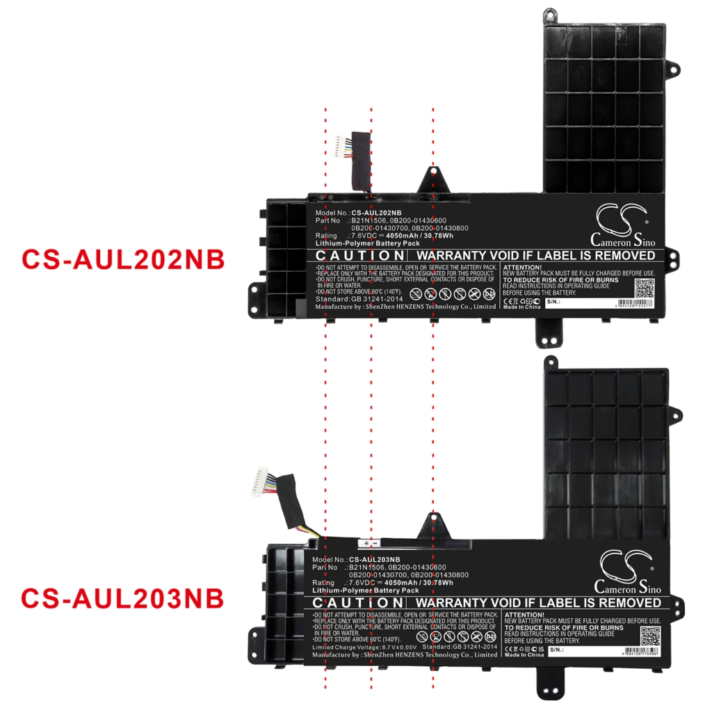 Notebook batterij Asus E502NA-GO109