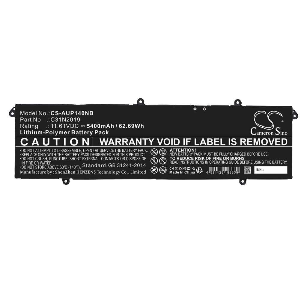 Compatibele batterijvervanging voor Asus C31N2019