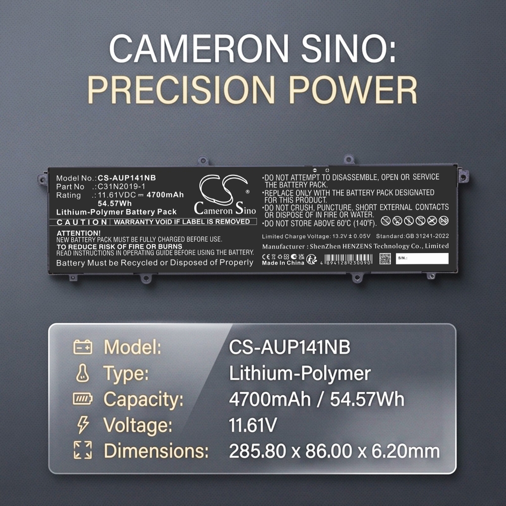 Battery compatible with Asus CS-AUP141NB