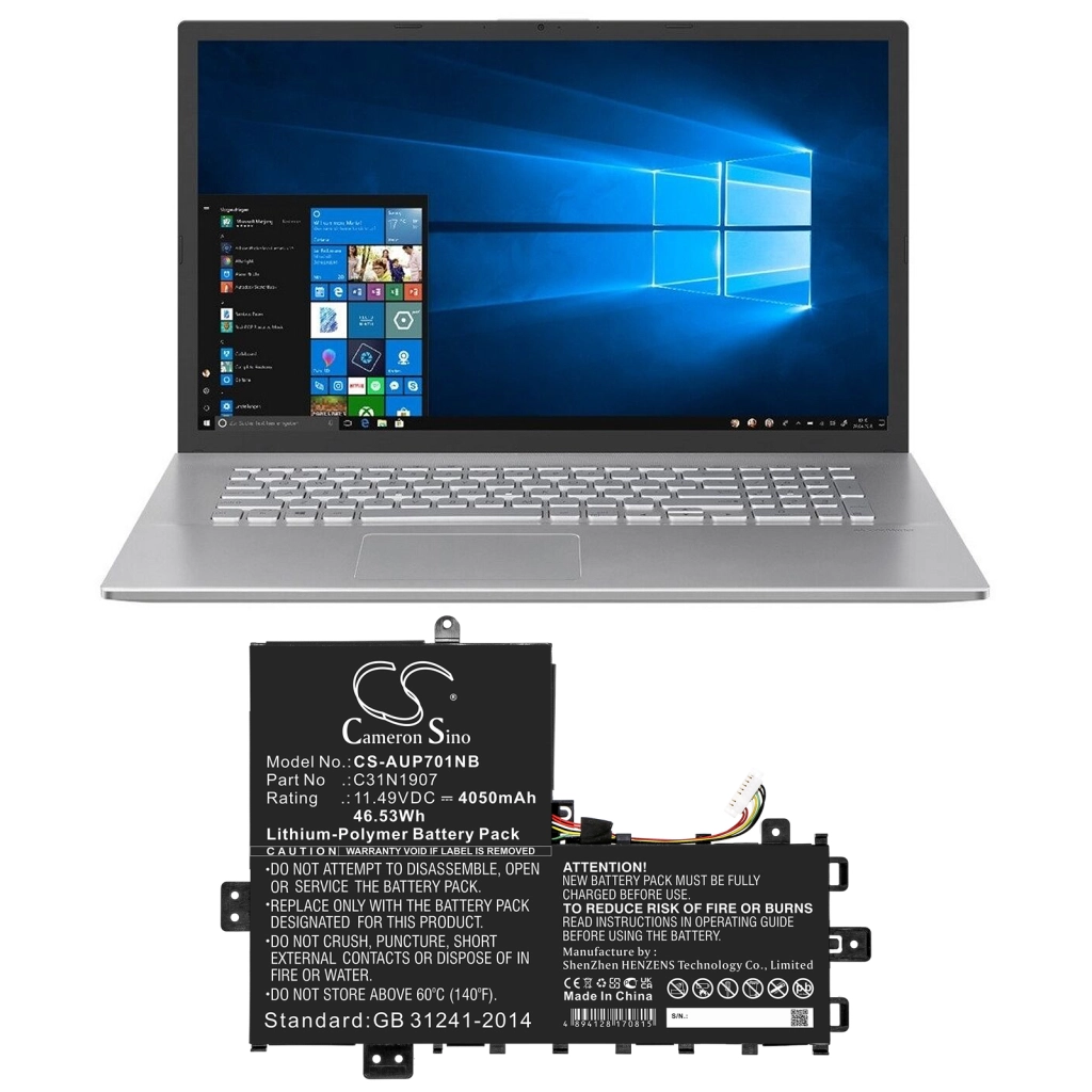 Batterijen Notebook batterij CS-AUP701NB