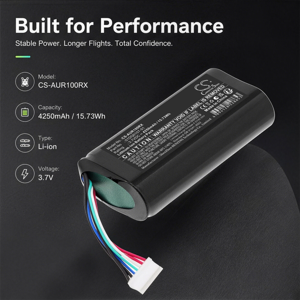 Battery compatible with Autel CS-AUR100RX